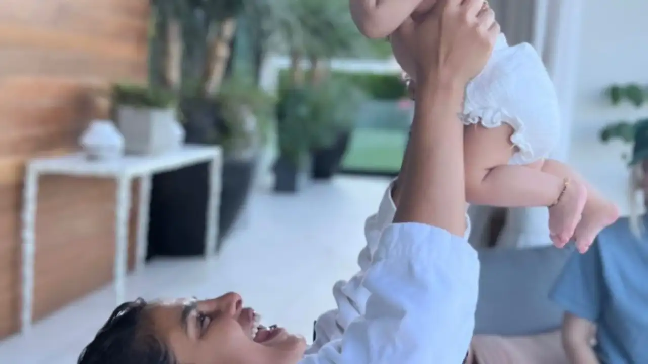 Priyanka Chopra can't stop smiling as she cutely holds Malti Marie in new PIC; Calls he...