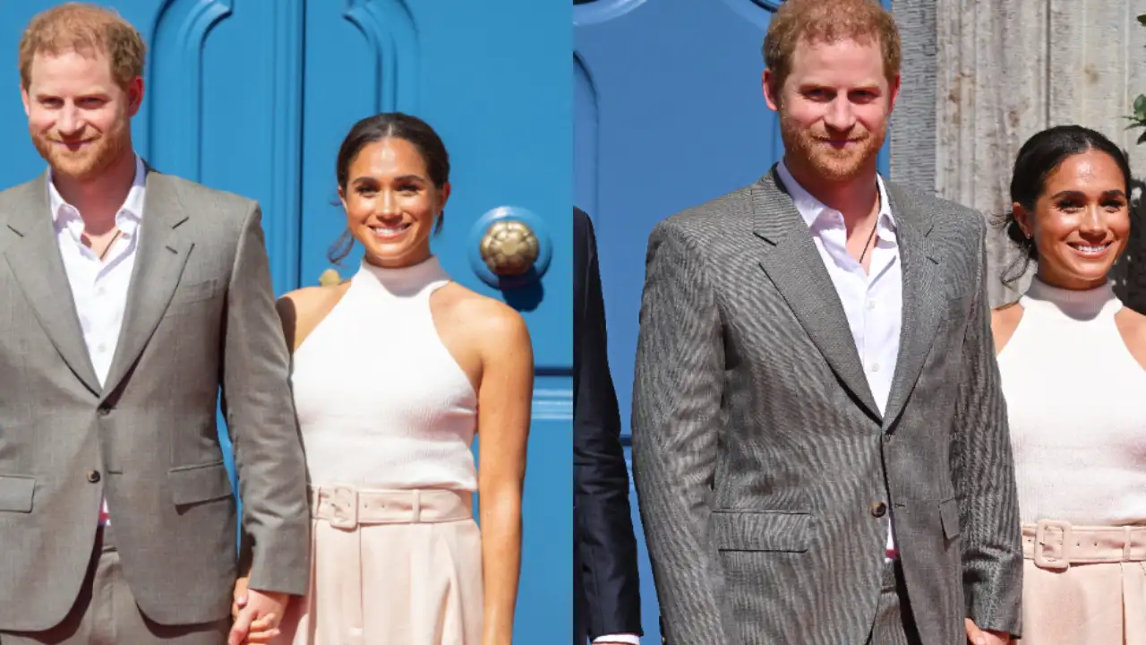 Prince Harry and Meghan Markle hold hands as they arrive for the Invictus Games event in Germany; PHOTOS