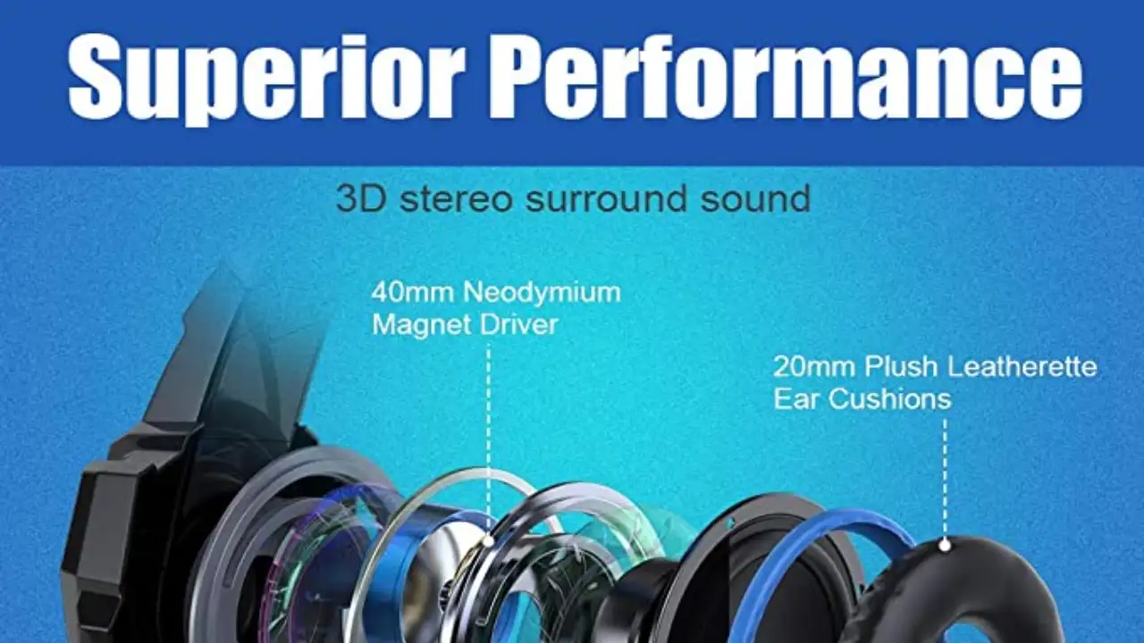 BENGOO G9000 Stereo Gaming Headset for PS4 PC Xbox One PS5 Controller