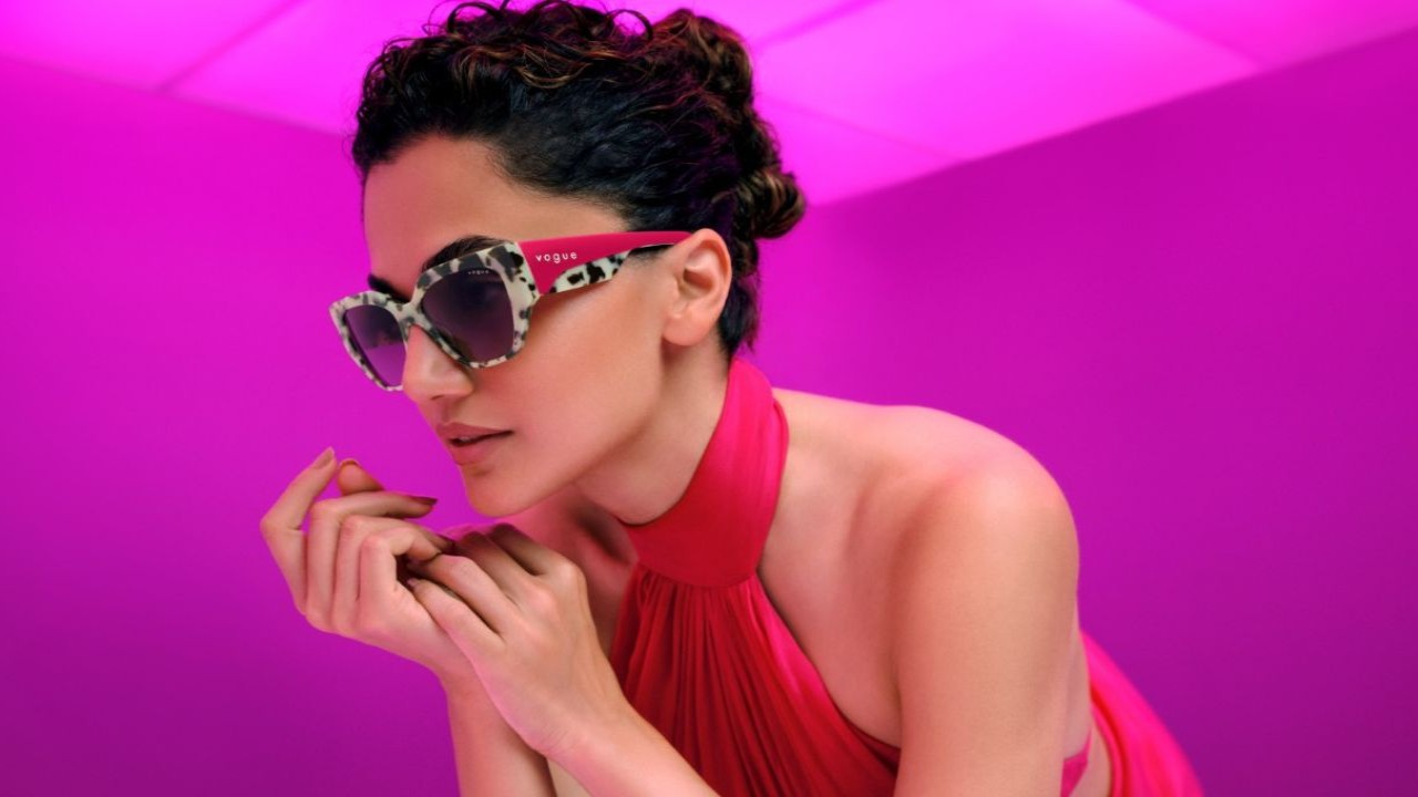 Taapsee Pannu is the embodiment of chic and bold in Vogue Eyewear's 50th-anniversary campaign it is the great one to have this